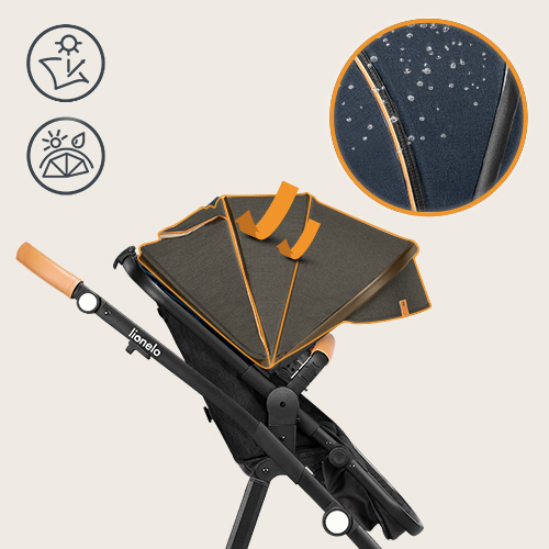 lionelo Amber 2 w 1 Black Silver — Wózek wielofunkcyjny